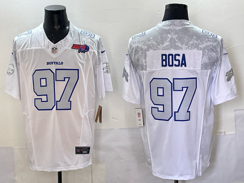 Men Buffalo Bills #97 Bosa Nike White 2025 Rivalries Collection Limited NFL Jersey 003->buffalo bills->NFL Jersey